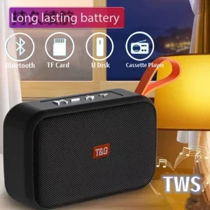 T&G TG506 Speakers Portable Mini Bluetooth-compatible Speaker Wireless Soundbar Outdoor HIFI Subwoofer Support TF Card Radio Aux