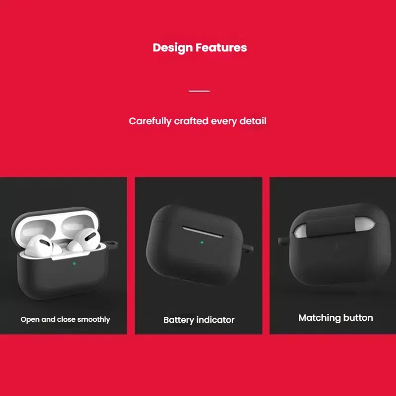 Solid Silicone Headset Case For Apple AirPods Pro 2019 Cover With Cleaner Pen Earphone Accessories Wireless Charing Box Coque - Image 4