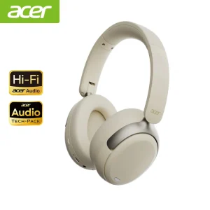 Acer ANC Wireless Headphone Noise Cancelling Hi-Res Spatial Audio Earphone Bluetooth Over Ear Headset 40mm Dynamic Driver OHR516