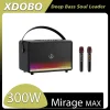 Original XDOBO Mirage MAX BT Speaker Home Karaoke Power Sound Box 300W High Power TWS Mode RGB Switching Stereo Bass Subwoofer