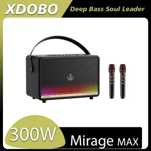 Original XDOBO Mirage MAX BT Speaker Home Karaoke Power Sound Box 300W High Power TWS Mode RGB Switching Stereo Bass Subwoofer