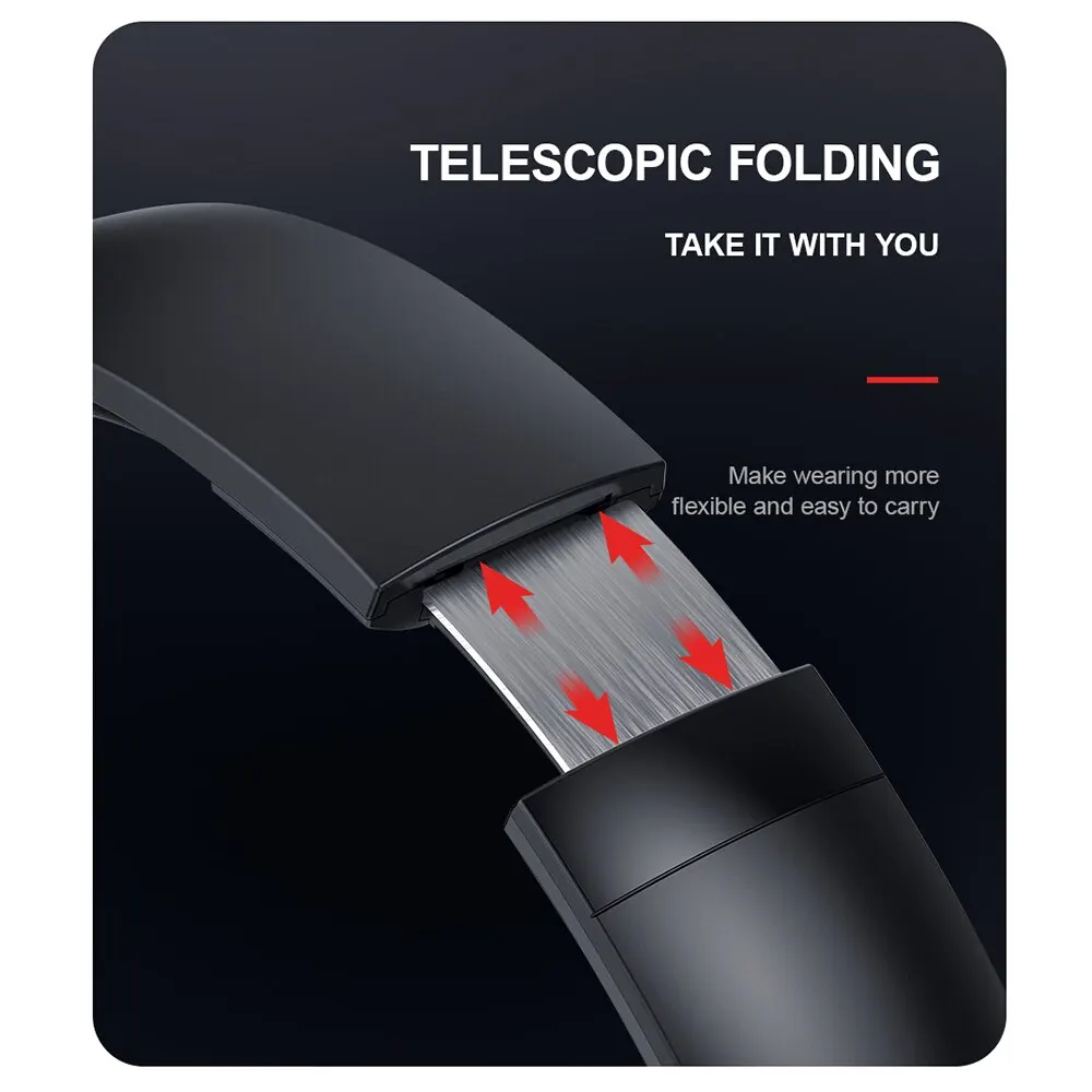 Siindoo JH919 Wireless Bluetooth Headphones Foldable Stereo Earphones Super Bass Noise Reduction Mic For Laptop PC TV - Image 3